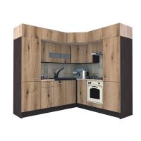 Bucatarie de Colt BIG GENA NEW ST. 210-230, Wenge / Decor K365